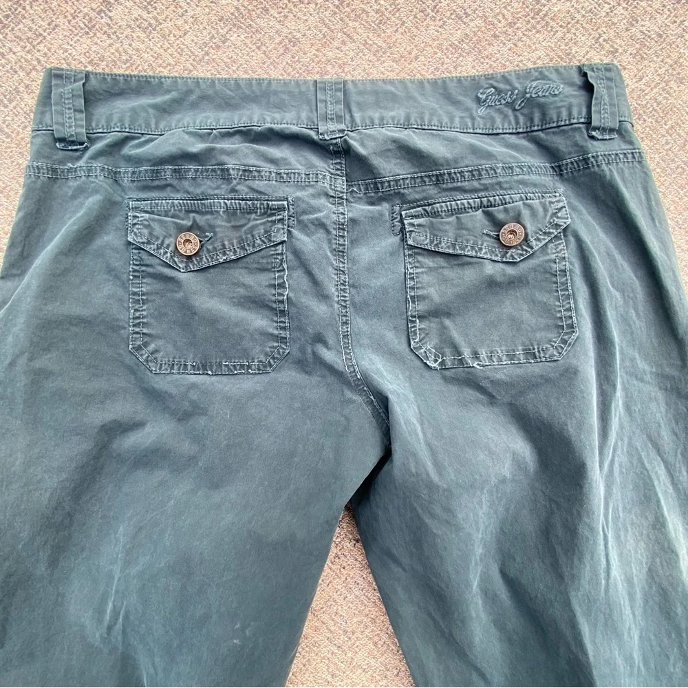 Guess Jeans Pants Vtg Heavy Capri Cargo Pockets - Picture 11 of 12